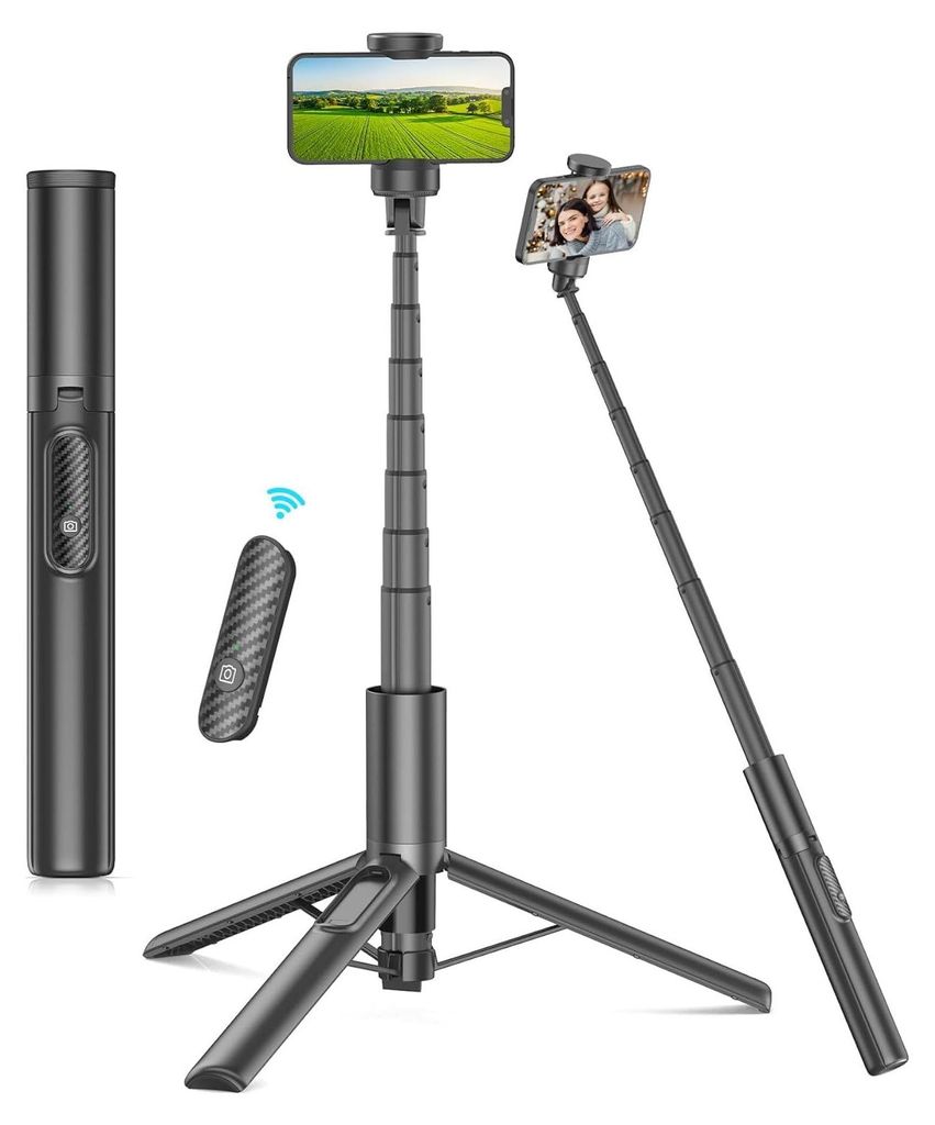 153 cm Selfie-Stick Handystativ für Smartphone, 3-in-1 Produktbild 