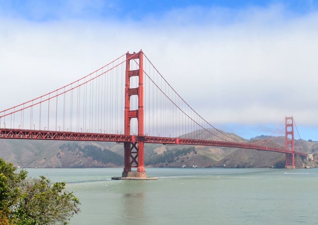 hansepuzzle 50419 - Golden Gate Bridge Puzzle, 260 Teile, Reisen, 41,0 x 28,0cm mit hochwertiger Aufbewahrung, Kartonbox & Beutel