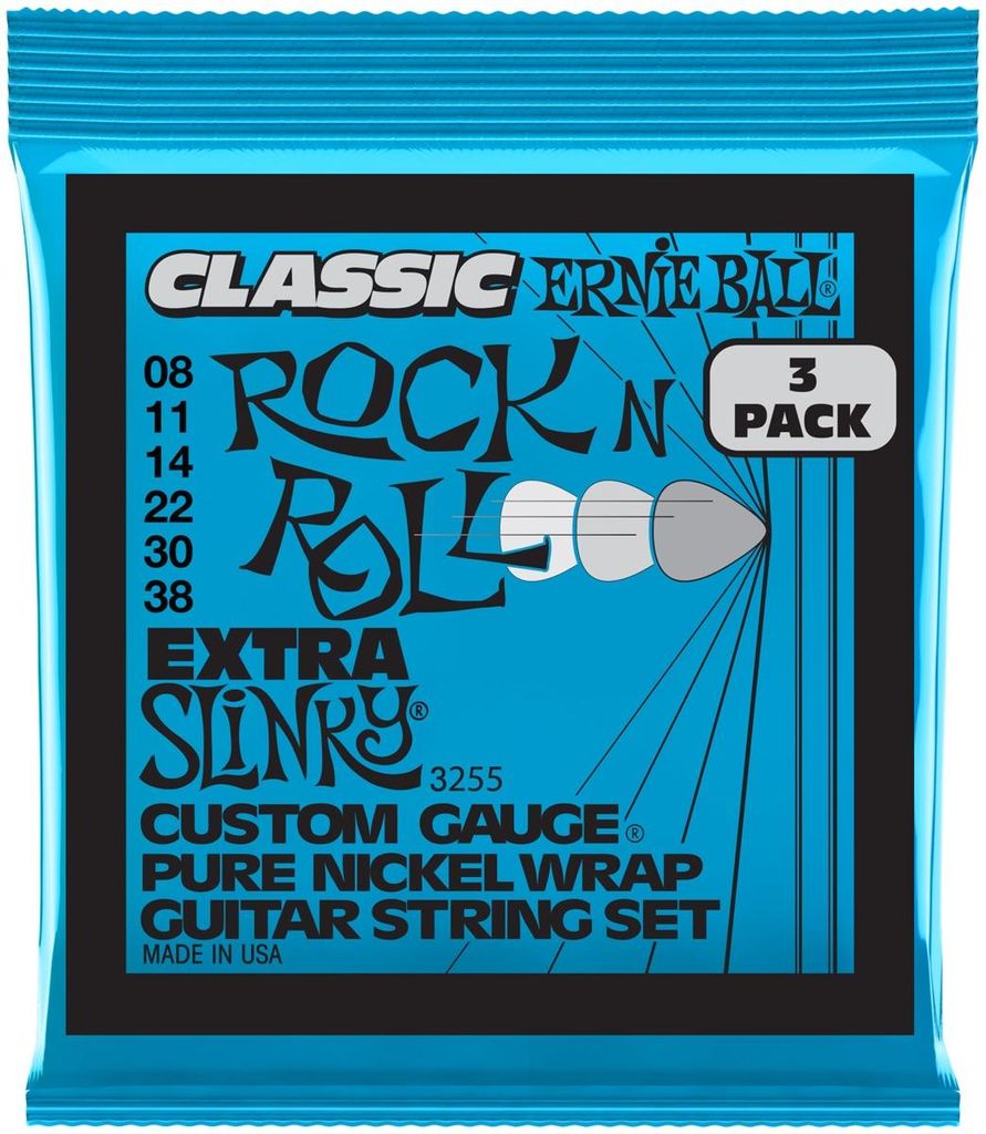 ERNIE BALL 3255 Classic RocknRoll 08-38 3er Pack