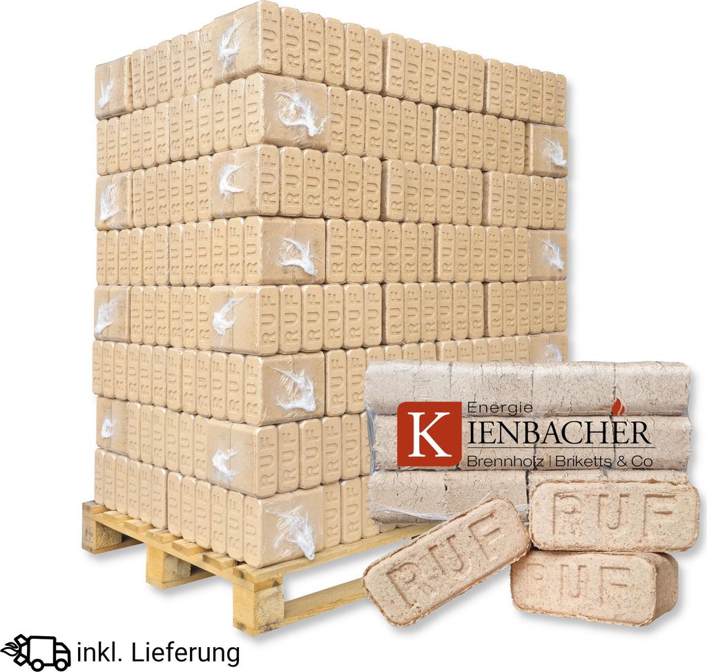 960 kg RUF Briketts !SONDERAKTION! Hartholzbriketts aus Produktbild 