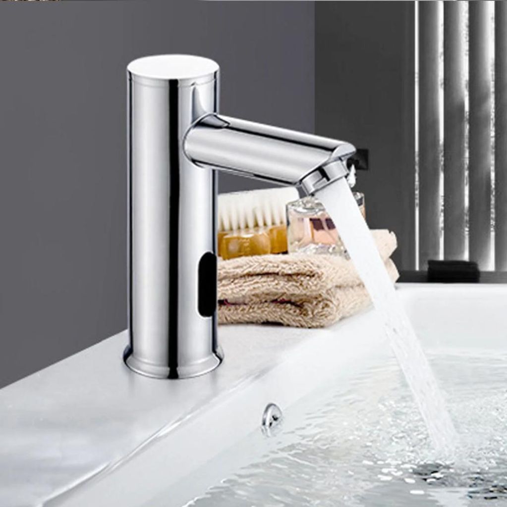 G1/2-Zoll-Einzel-Kaltwasserhahn mit berührungslosem Sensor Automatischer Waschbecken-Wasserhahn Berührungsloses Händewaschen Badezimmerzubehör