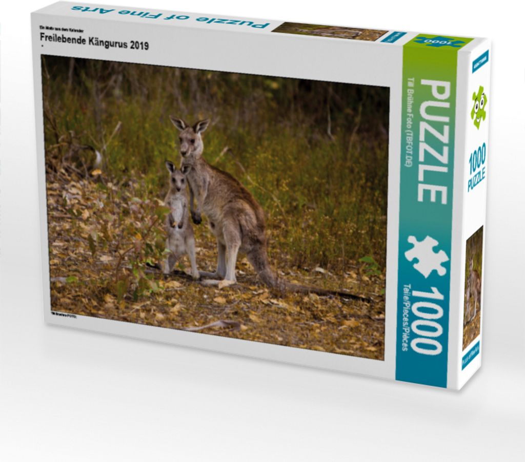 CALVENDO Puzzle Ein Motiv aus dem Kalender Freilebende Kängurus 2019 | 1000 Teile Lege-Größe 64x48cm Foto-Puzzle für glückliche Stunden