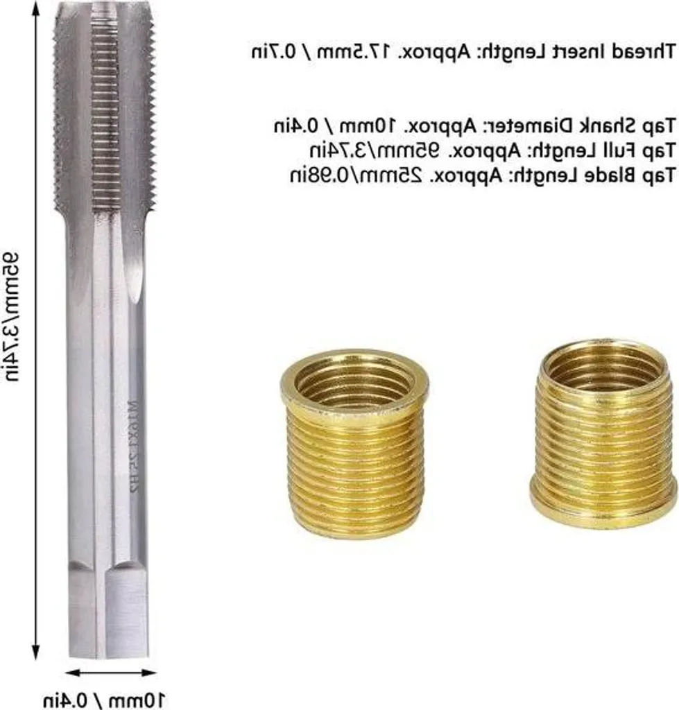 Kit Taraud M16x1,25 Haute Résistance avec 10 Douilles Filetées M14
