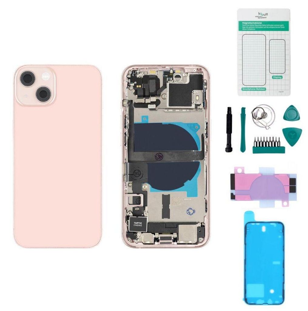 iPhone 13 Gehäuse mit Backcover Pink - Set