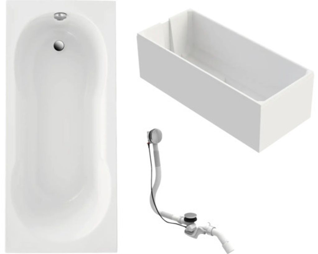 Badewannen Set OTTOFOND 75 x 170 cm weiß glänzend 953011