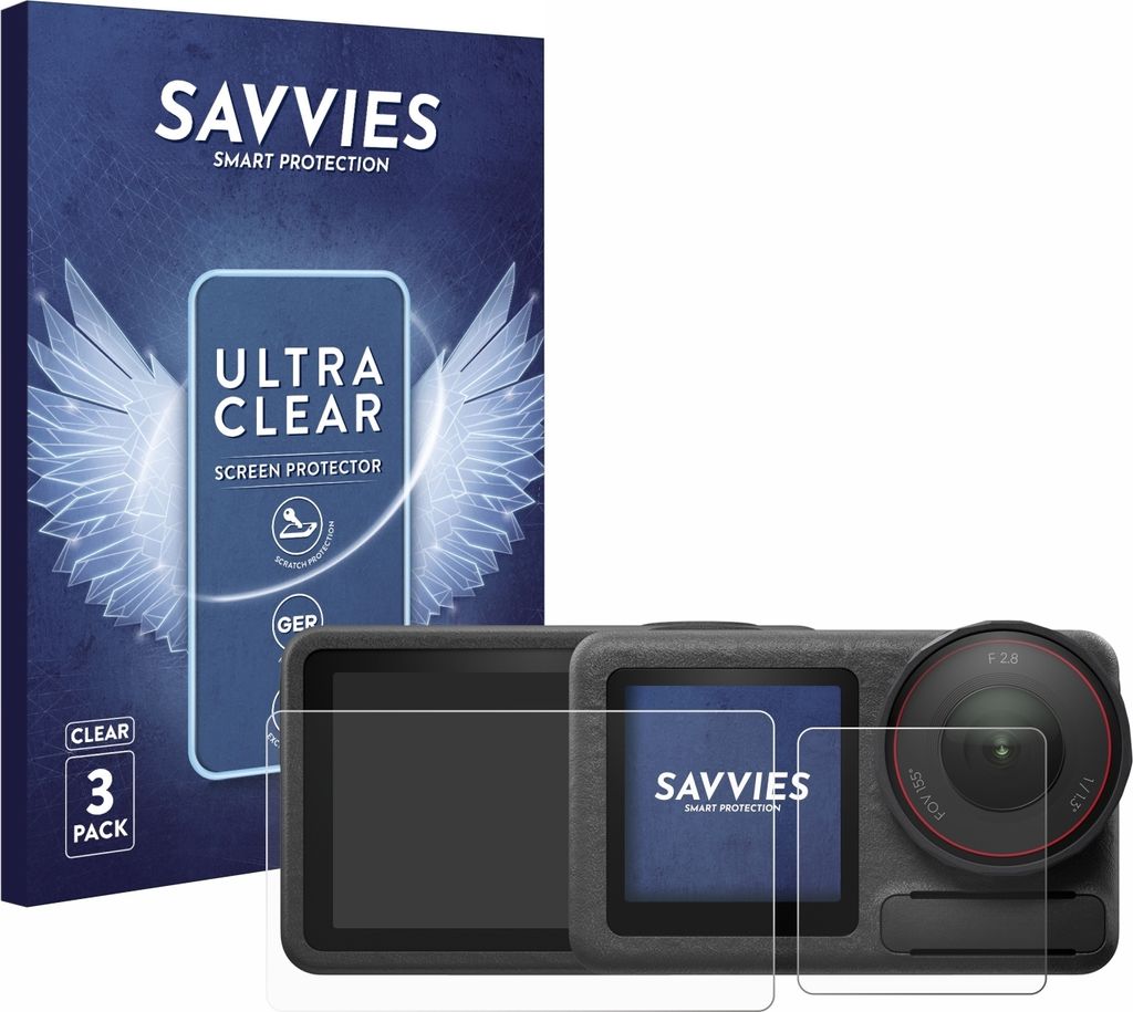 6x Für DJI Osmo Action 5 Pro Schutzfolie Savvies Displayschutz Display Schutz Folie Klar Transparent