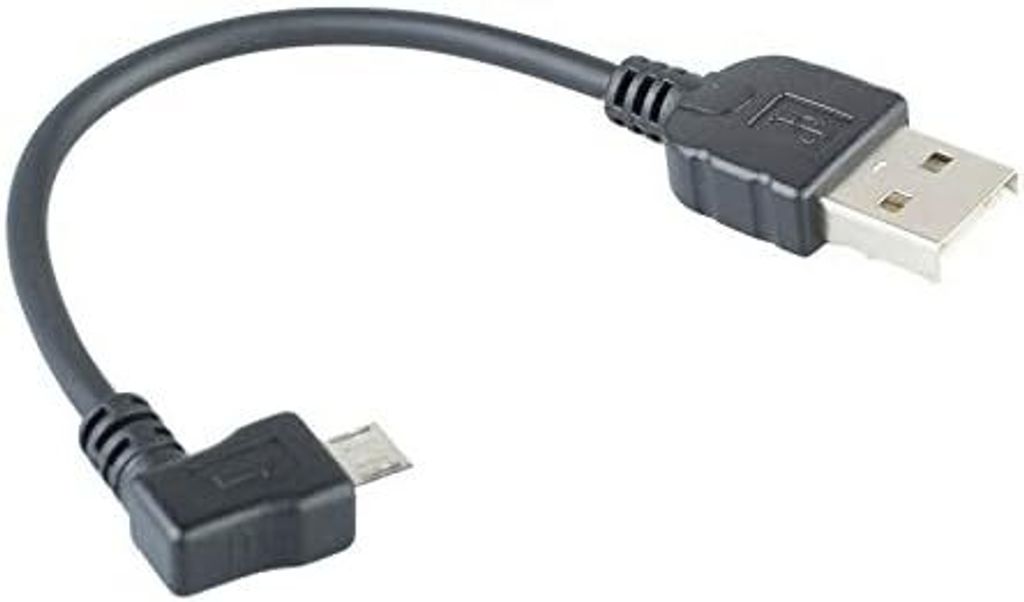 Kabel USB 2.0 pro USB-A na USB Micro-B 10 cm úhlová Obrázek produktu 