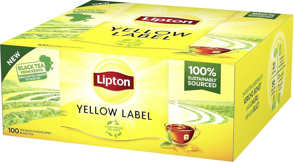 Lipton - Yellow Label Schwarzer Tee - 100 Teebeutel