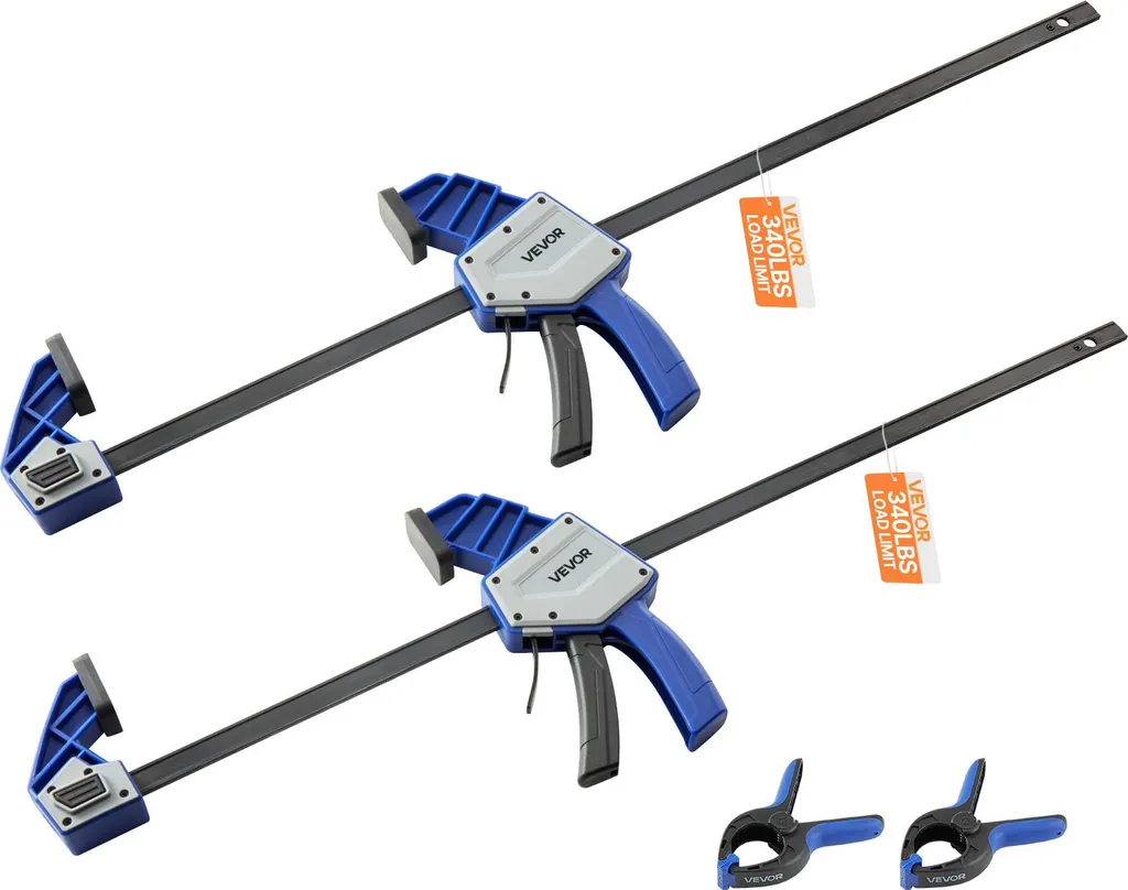 Pince Quick-Grip F 154 kg VEVOR en acier carbone ouverture 60,96 cm