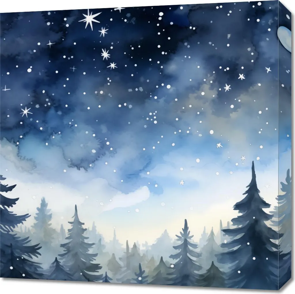 Quadro Economico 60x60 Bosco al Tramonto - Arredo Facile e Veloce
