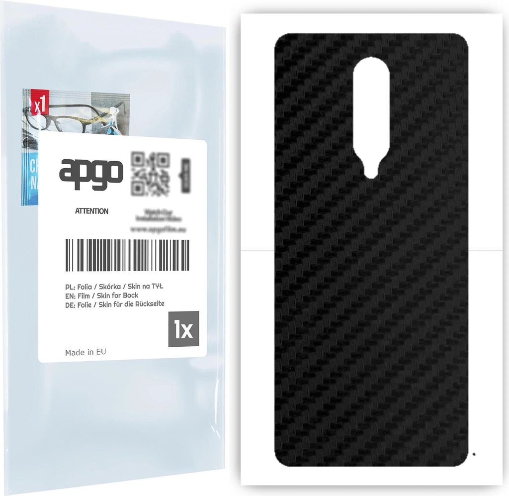 apgo Rückseite Schutzfolie für OnePlus 8 - Hinten Schutzfolie Carbon, Rückseite Folie schützt vor Kratzern und Fingerabdrücken