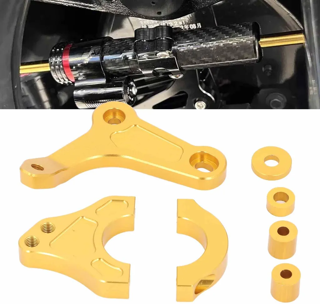 Support d'Amortisseur de Direction Moto pour XMAX 300 Réglable Or