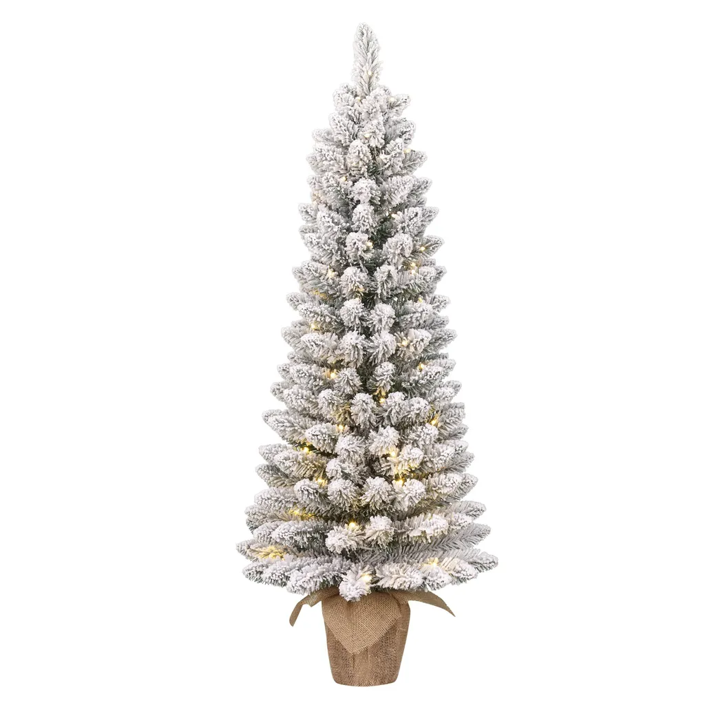 Sapin Noël artificiel Gerlos Black Box Trees avec LED - H90 x D41 cm
