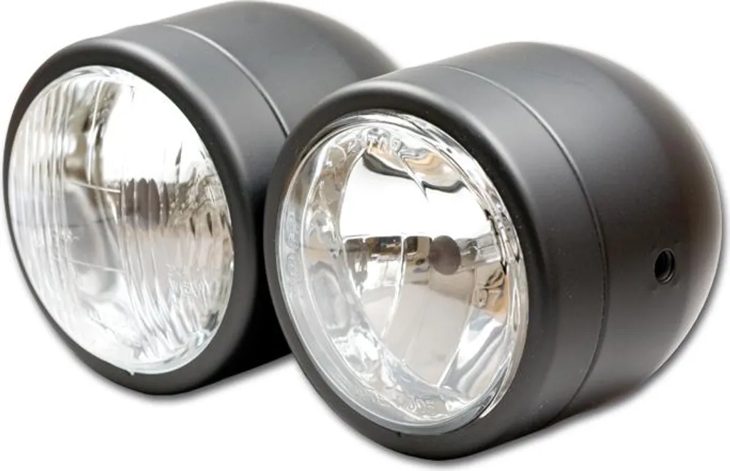 Kit phares de remplacement moto 90mm H4 H7 noir pour Café Racer DIY