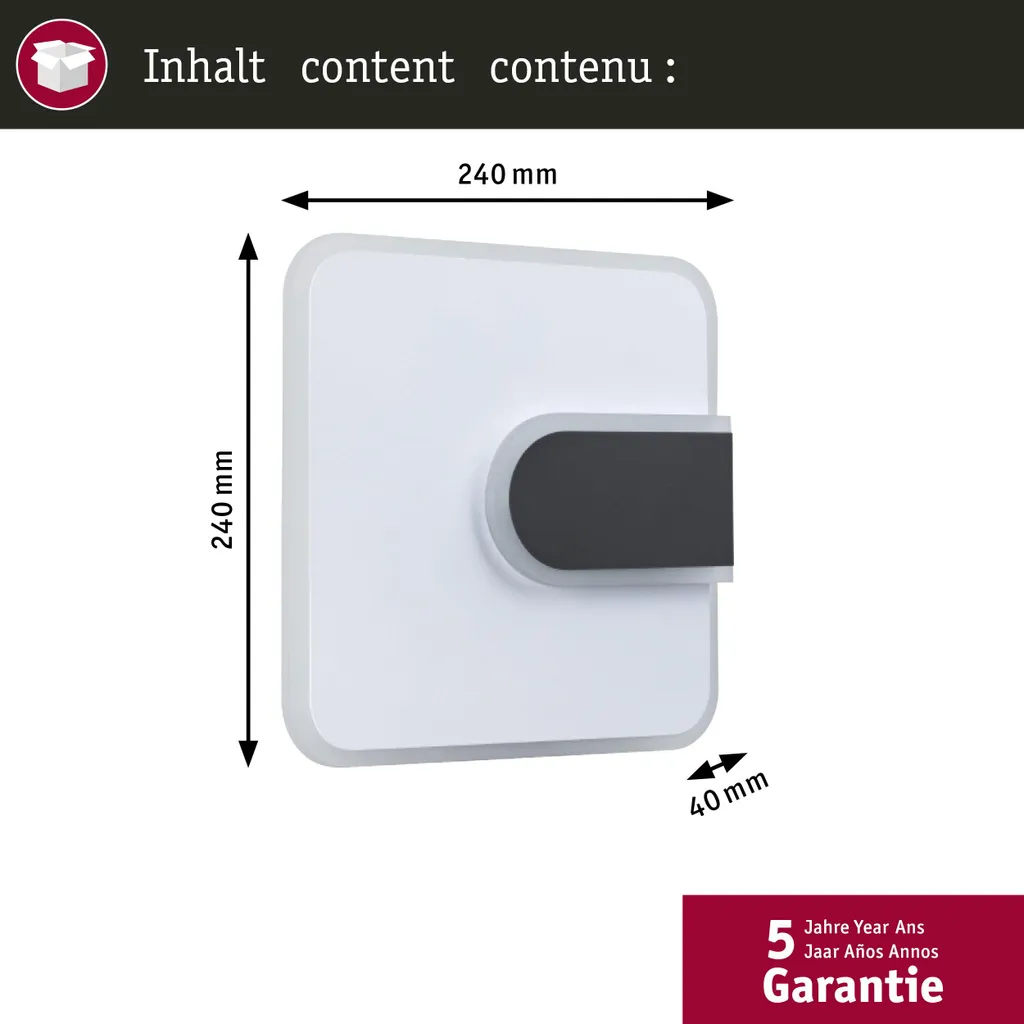 Applique LED 2Form Paulmann éclairage indirect blanc chaud finition métal