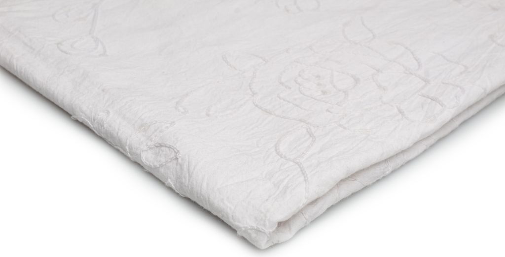 Baumwollstoff mit Stickerei, Farbe Weiß Muster 12 (50 x 140 Produktbild 