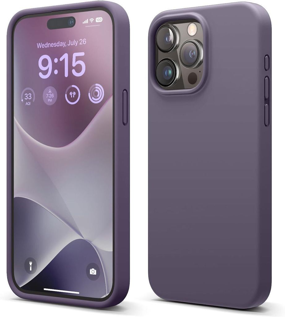 Elago Premium Silikonhülle für iPhone 15 Pro Max Deep Lavender
