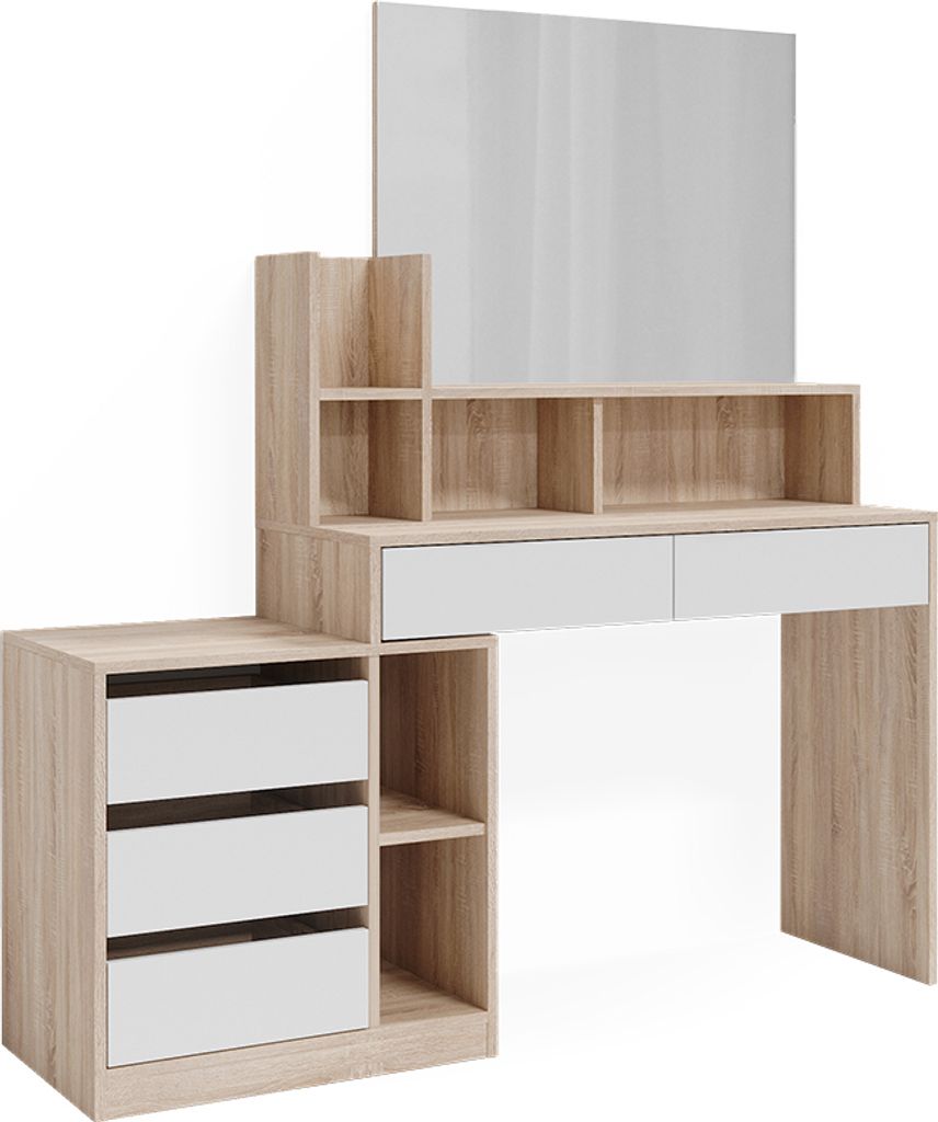 Schminktisch Vicco Anja Weiß/Sonoma 139.8 cm, Model 41281 Produktbild 