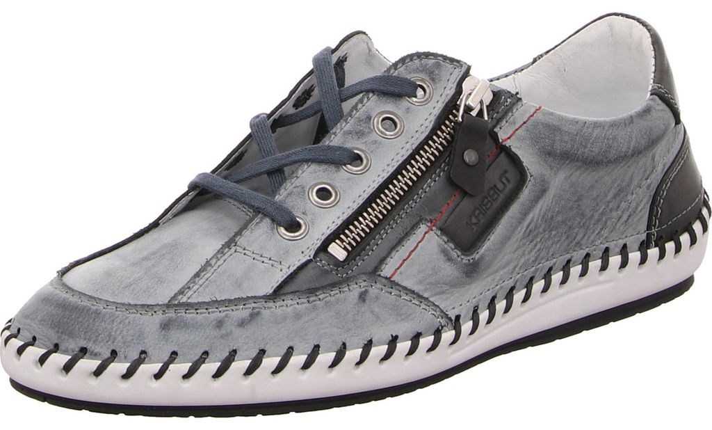 Krisbut Schnürhalbschuhe bequem in grau, Gr. 42