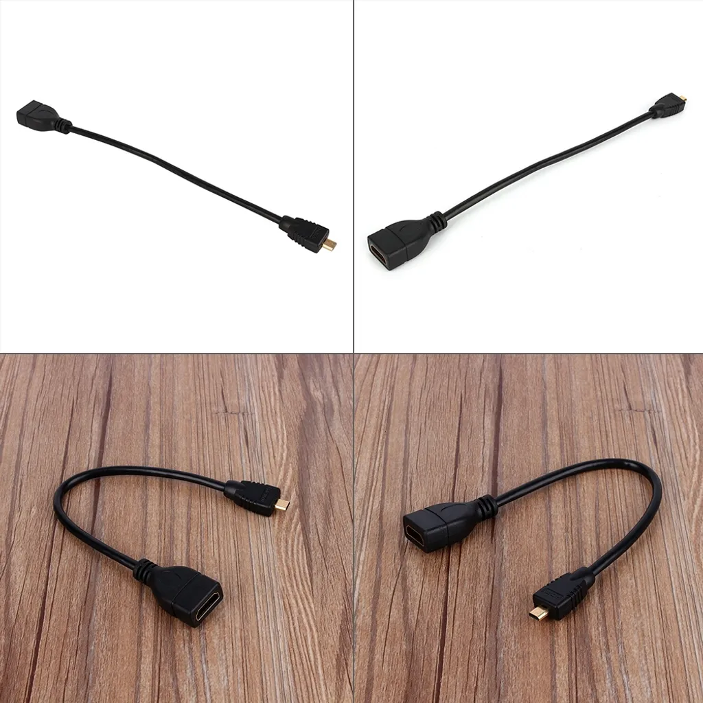 Adattatore micro HDMI maschio a HDMI femmina, convertitore micro HDMI maschio a HDMI femmina, cavo micro HDMI maschio a HDMI femmina, cavo micro HDMI maschio a HDMI femmina, cavo di prolunga HDMI, cavo di prolunga adattatore HDMI - 2