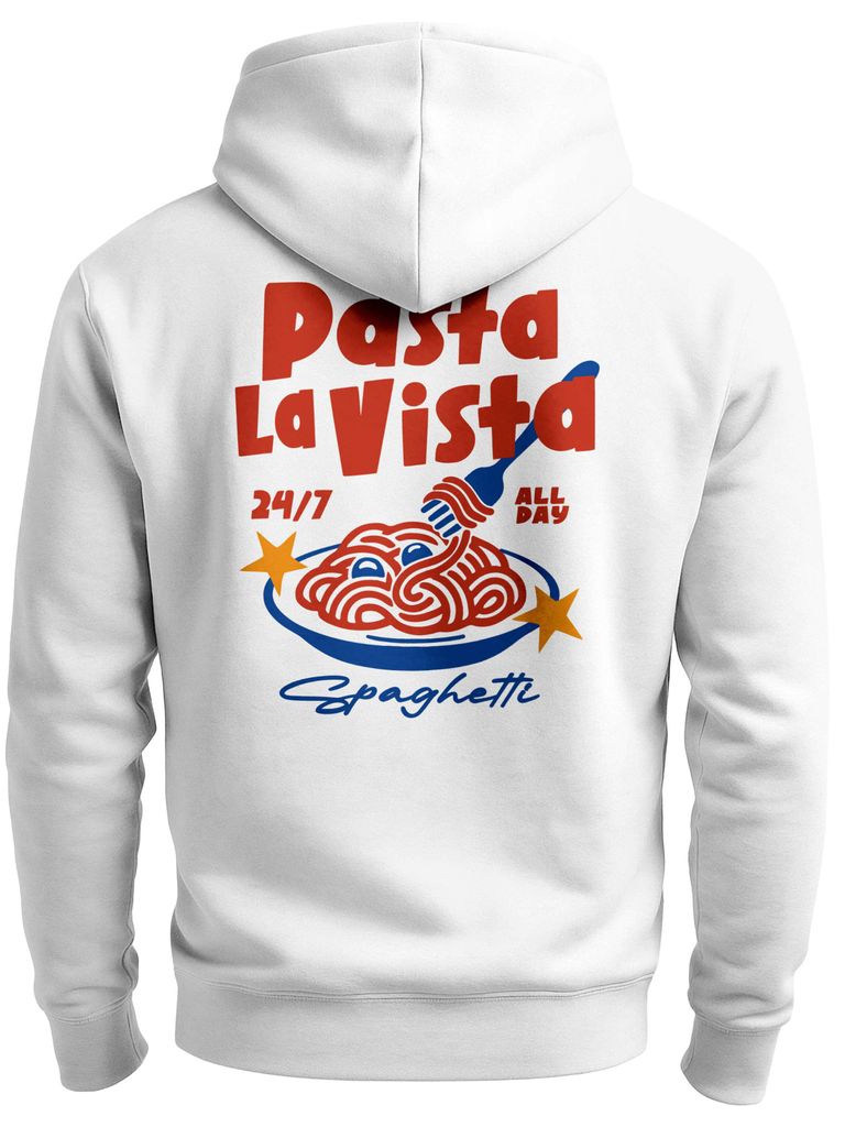 Herren Sweatjacke Backprint Pasta Grafik Zipjacke Zip-Hoodie Männer Fashion Italian Streetstyle Neverless