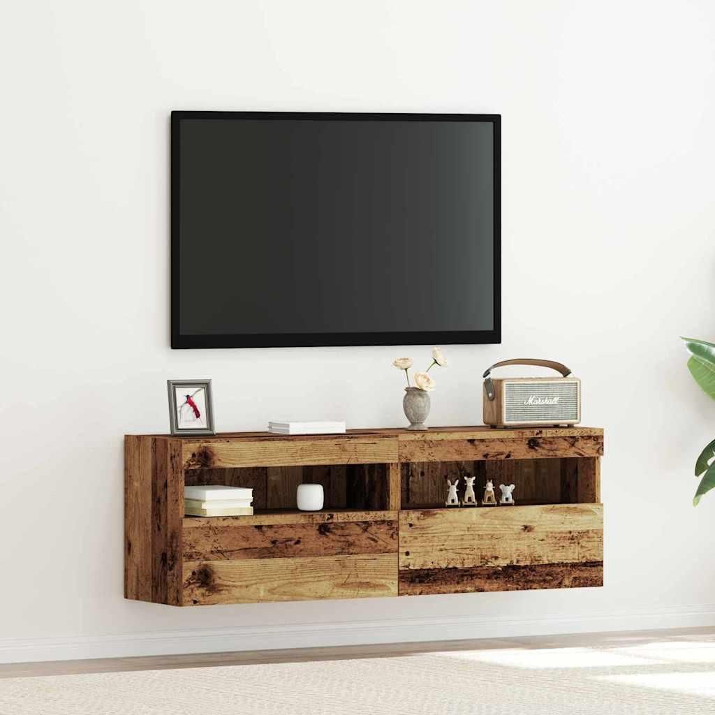 Maison Exclusive - TV-Wandschrank 2 pcs Altholz 60 x 30 x 40 cm Holzwerkstoff