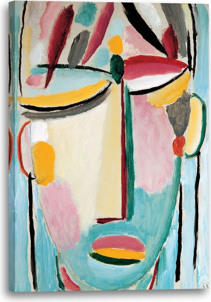 Leinwandbild (60x80cm): Alexej von Jawlensky - Heilandsgesicht: Der Tod II, echter Holz-Keilrahmen inkl. Aufhänger, handgefertigt in Deutschland