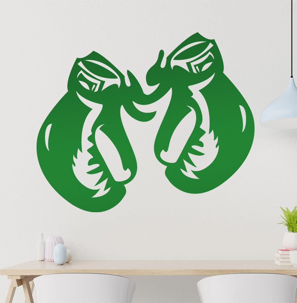 Boxhandschuhe Wandtattoo in 6 Größen - Wandaufkleber Wall Sticker - Dekoration, Küche, Wohnzimmer, Schlafzimmer, Badezimmer