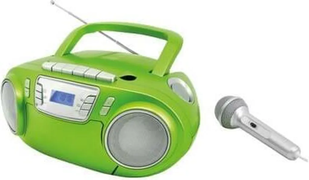 Soundmaster SCD5800GR Radio CD MP3 con Microfono Karaoke e Luci LED
