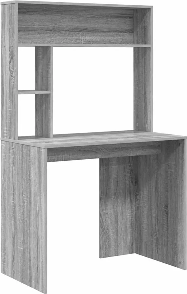 Scrivania Design Sonoma Grigia 91 cm - Stile Nordico e Funzionale