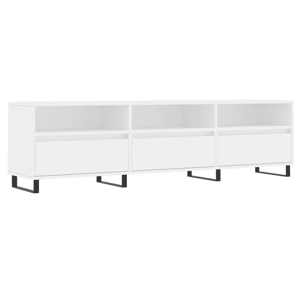 SYFAX™ Mobile Porta TV Bianco 150x30x44,5 cm in Legno Multistrato