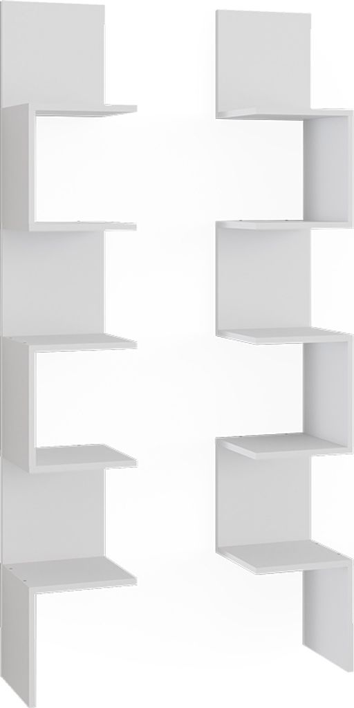 Eckregal Vicco Paolo Weiß 28 x 175.4 cm 2er Set, Model 52097