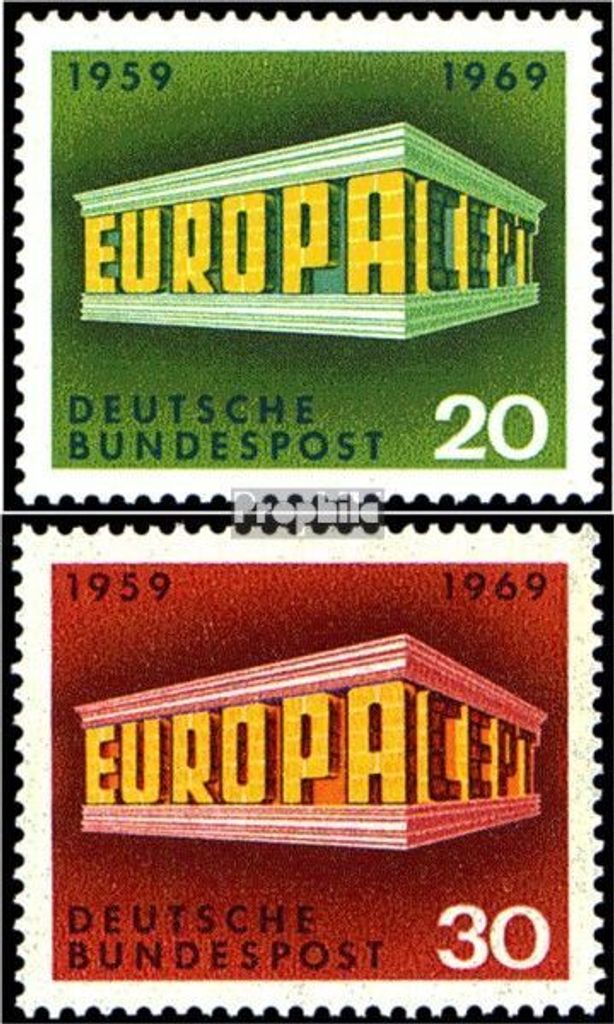 Briefmarken BRD (BR.Deutschland) 1969 Mi 583-584 (kompl.Ausg.) FDC Europa