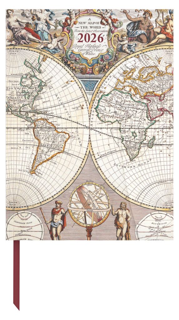 teNeues - Antique Maps 2026 - Buchkalender 16x22 cm | Wochen