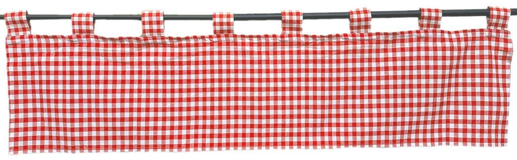 Bistrogardine mit Schlaufen Landhaus Bauernkaro Produktbild 