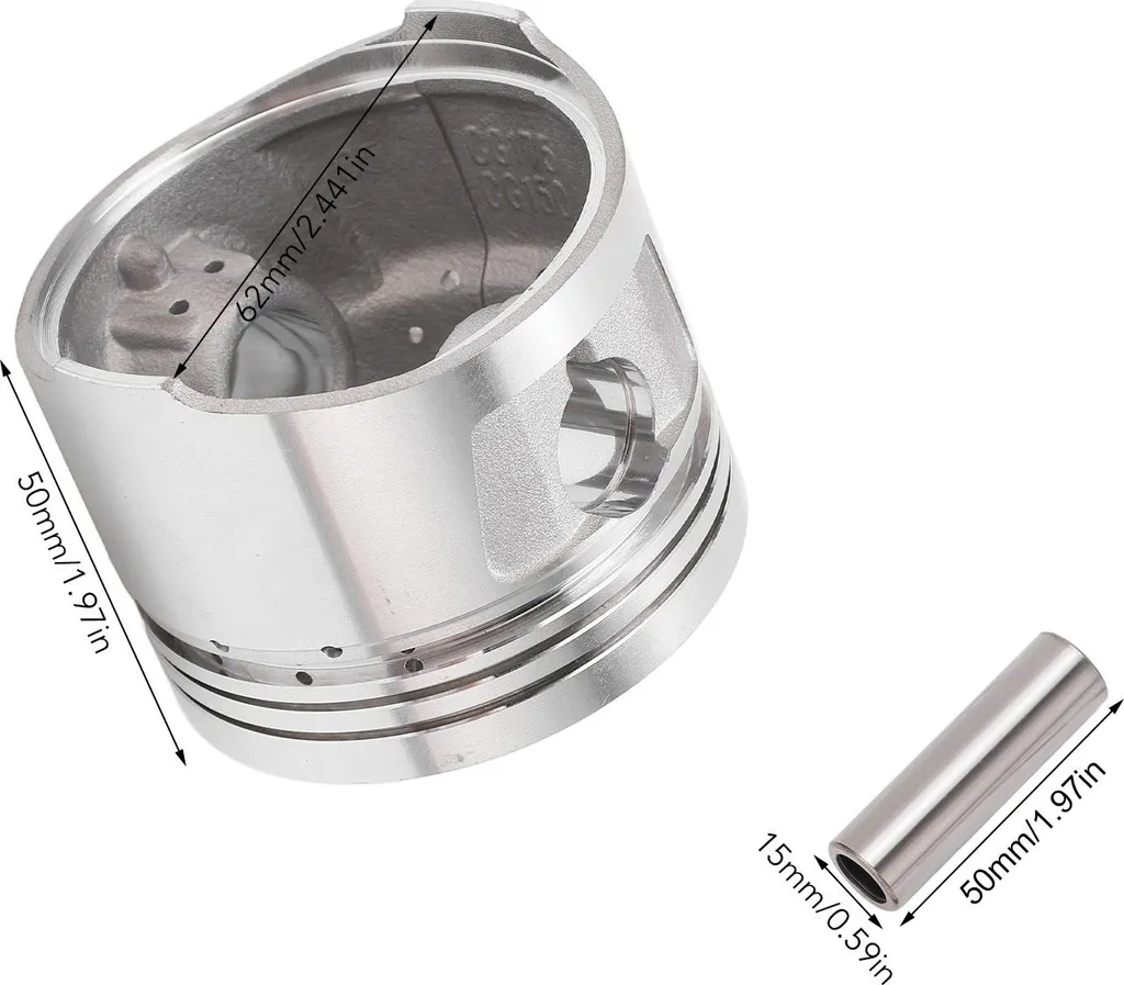 Set Fasce Elastiche 62mm Lega Metallica Ricambi Moto CG150 175cc