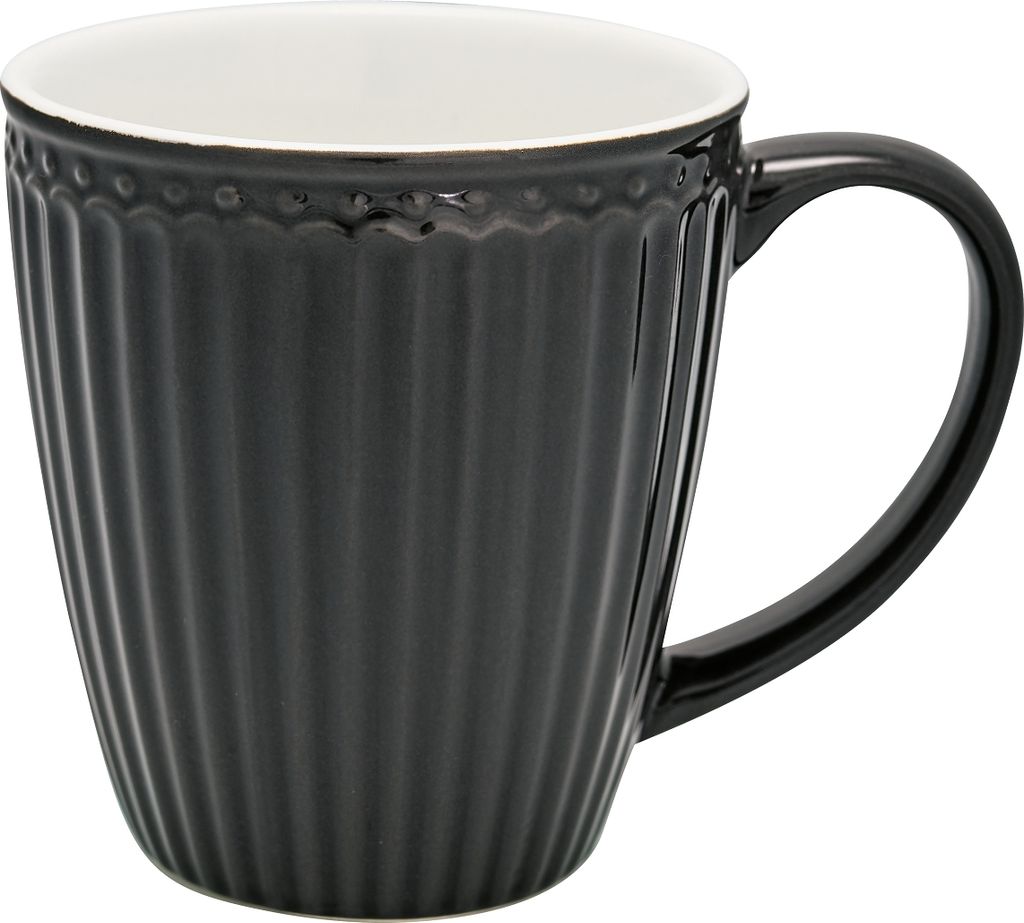 Greengate Alice Becher mit Henkel dark grey 0,4 l Produktbild 
