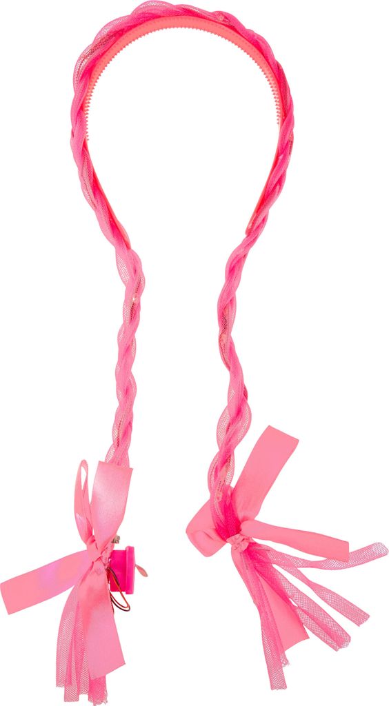 Kostümzubehör  Haarreif mit Leuchtzöpfen pink Produktbild 
