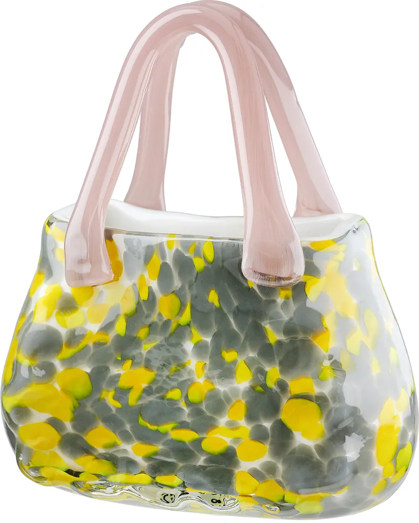 Vase en Verre Forme Sac à Main Multicolore Gilde - Objet Déco 20 cm - 3