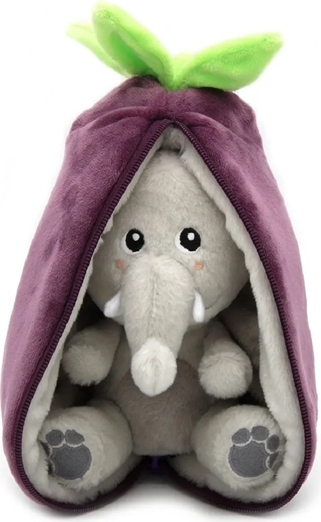 Peluche réversible FLIPETZ Éléphant Ours en velours doux pour enfant
