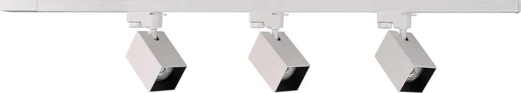 Kit rail 1m blanc et noir avec 3 spots GU10 SQUARE 321725 Polux