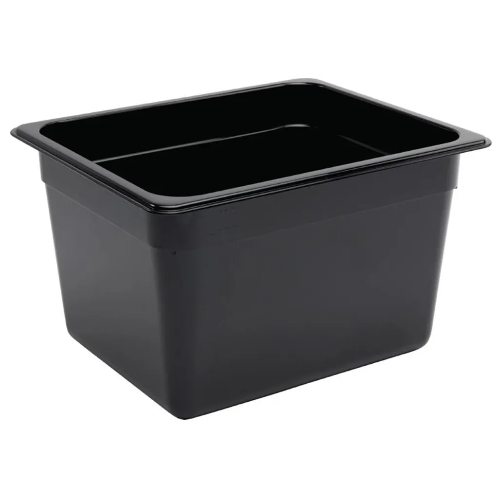 Vasca Gastronorm Vogue GN 1/2 Nero 200mm | Standard Professionale