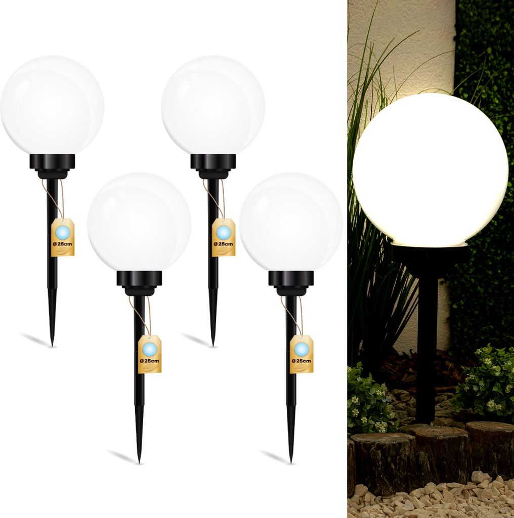 LUMILED solárne svetlá záhrada sada 4 solárnych lámp so Obrázok produktu 