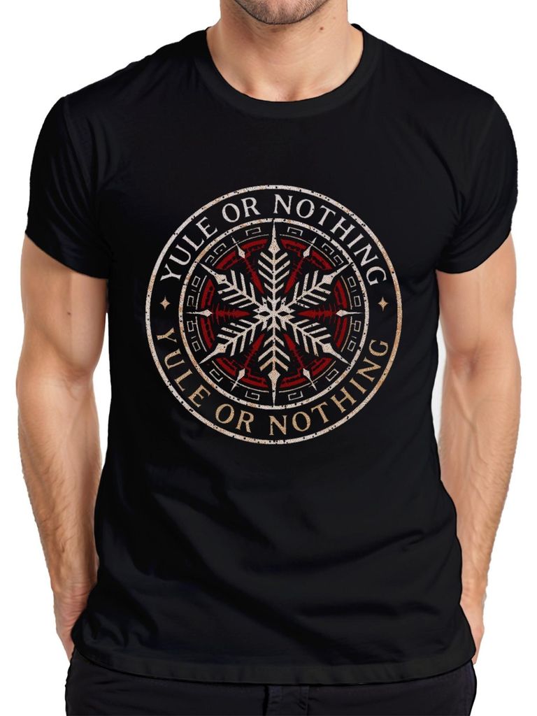 Maglietta da uomo Yule or Nothing Viking Snowflake Immagine del prodotto 