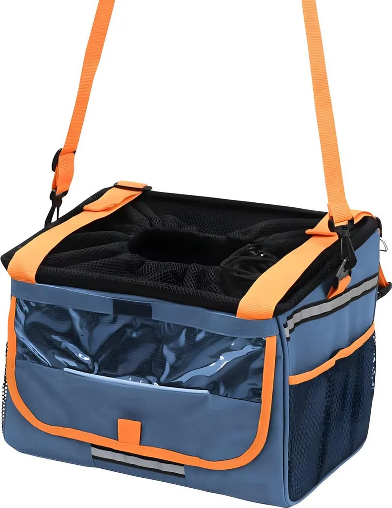 Trasportino Bici Nobby DEVANT Blu - Borsa Morbida 37cm per Piccoli Pet
