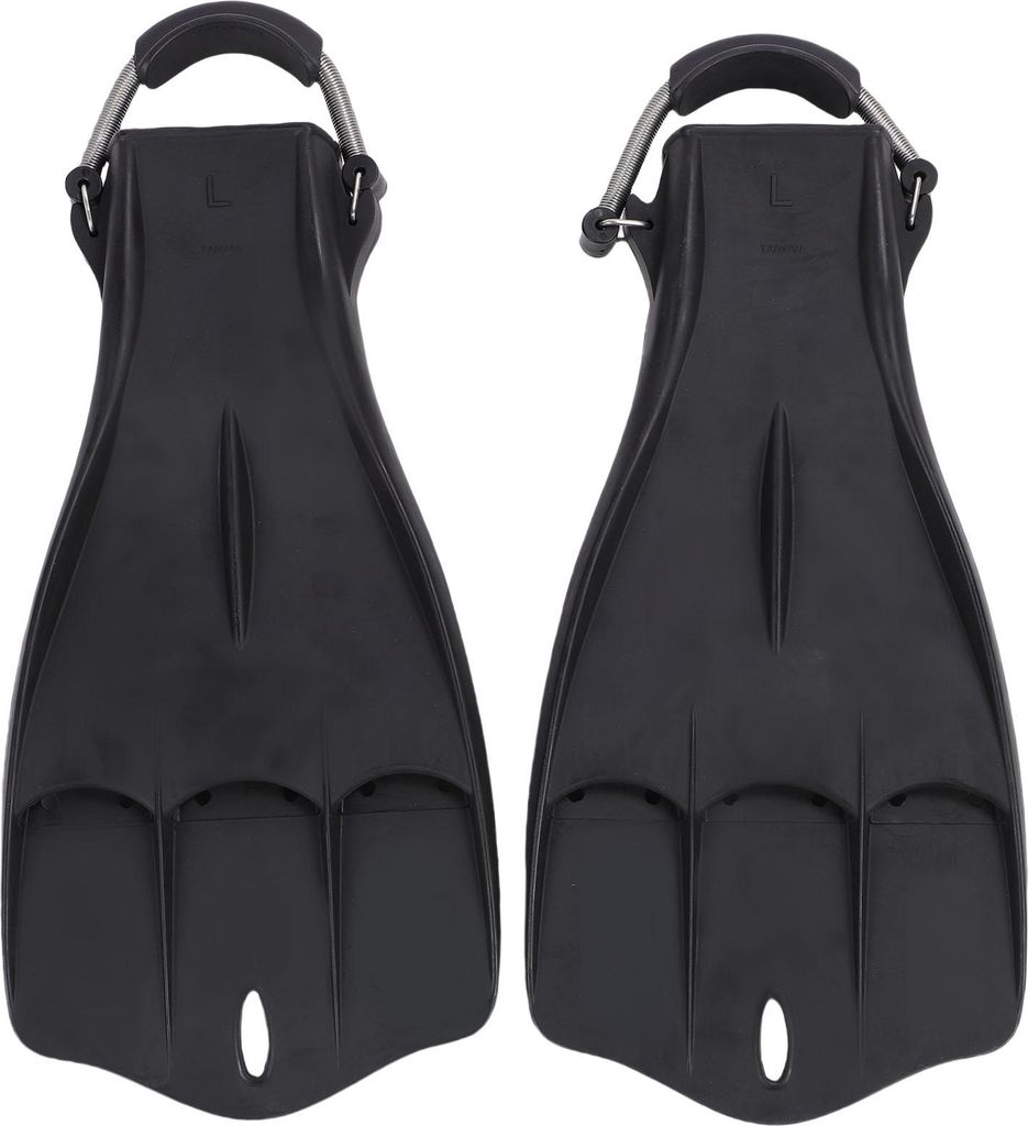 2 Stück Taucherflossen mit verstellbaren Federschnallen Riemen Gummi Jet Schnorchel Flossen für Schwimmen Freitauchen XL