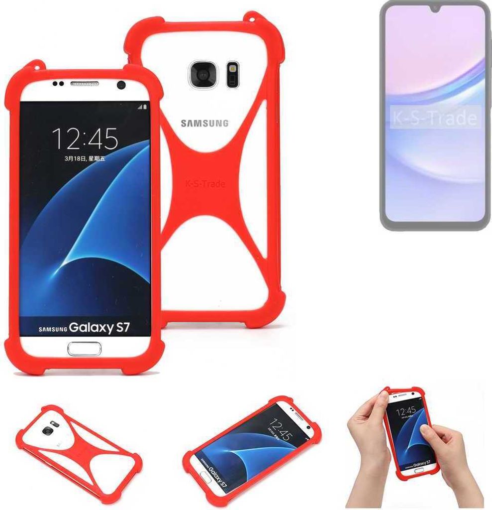 K-S-Trade Handy-Hülle kompatibel mit Samsung Galaxy A15 5G Schutz-Hülle Bumper Silikon Schutz Hülle Cover Case Silikoncase Silikonbumper TPU