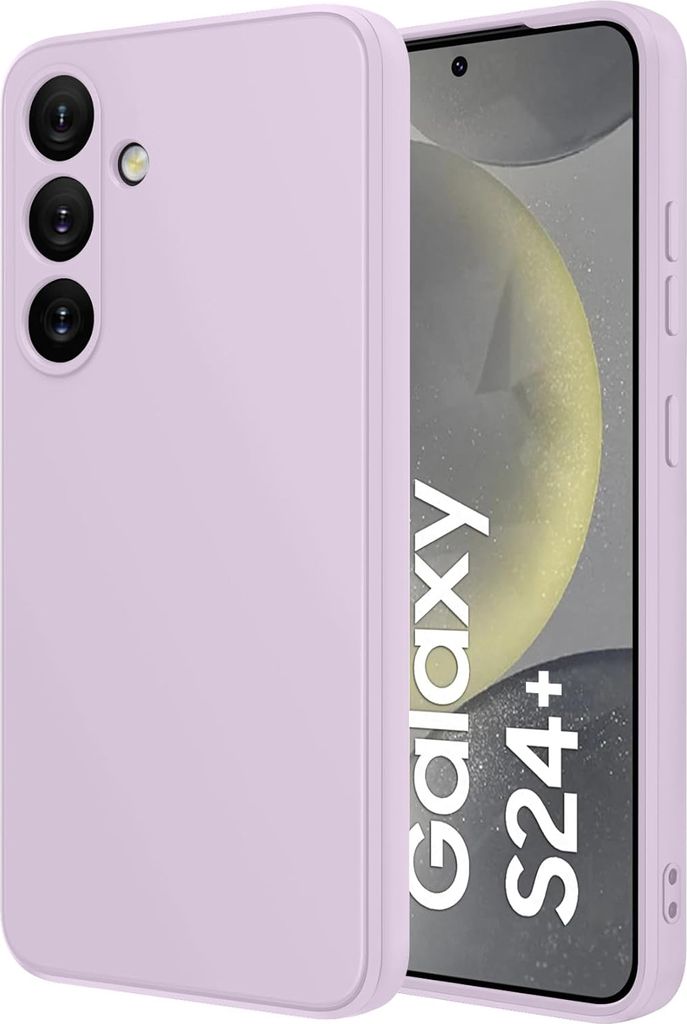 Galaxy S24+ Hülle, Slim Liquid Silikon Gel Gummi Stoßfest Schutzhülle für Samsung Galaxy S24+ Lila