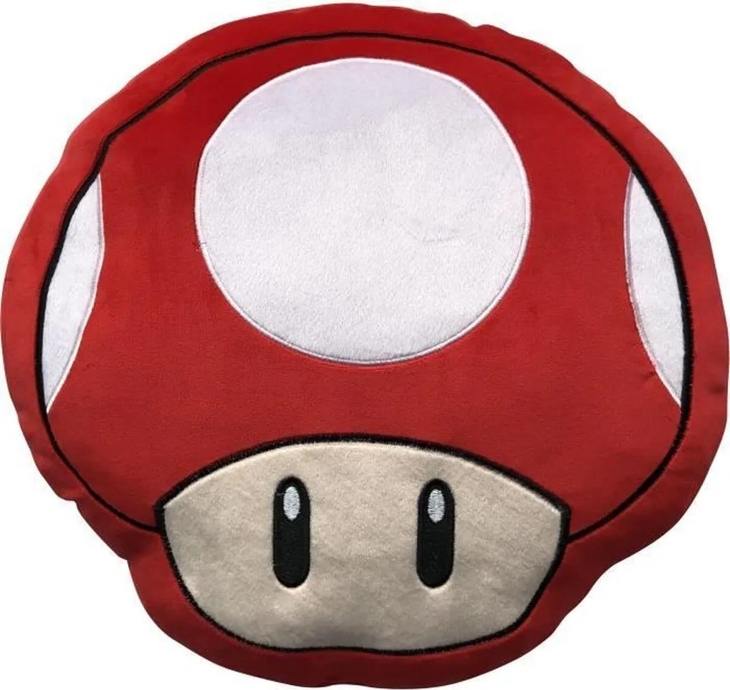 Coussin Mario Bros 43x43 cm : Déco Gaming Confortable en Polyester Lavable