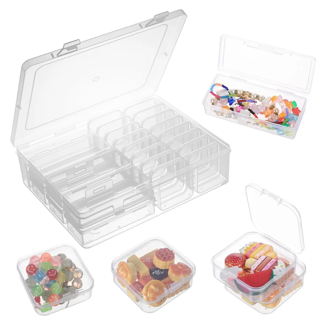 Boîtes de rangement pour bijoux et Diamond Painting - Set complet de 23